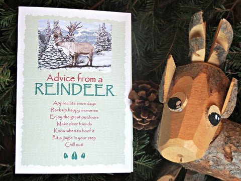 Advice from a Reindeer Greeting Card - Blank