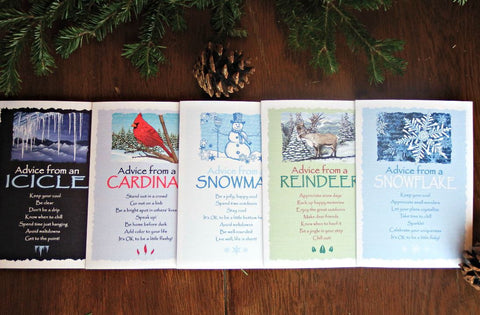 Advice from Nature Holiday Greeting Card Set (Blank 15 pack)