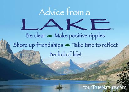 Advice from a Lake - Glacier National Park Jumbo Magnet