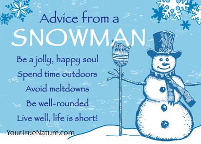 Advice from a Snowman Jumbo Magnet