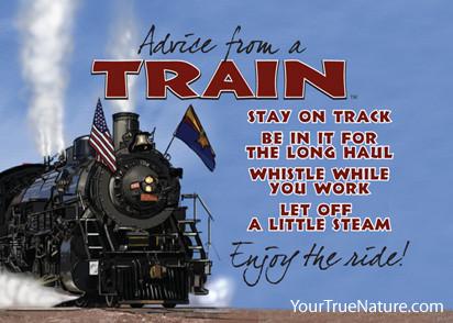 Advice from a Train - Grand Canyon National Park Jumbo Magnet