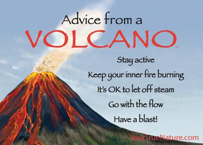 Advice from a Volcano Jumbo Magnet