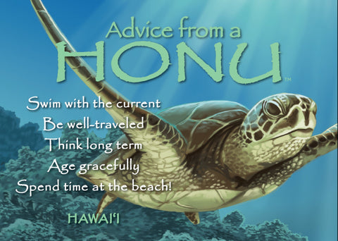 Advice from a Honu- Hawai'i- Jumbo Magnet