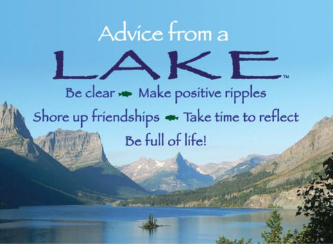 Advice from a Lake- Glacier National Park Jumbo Magnet