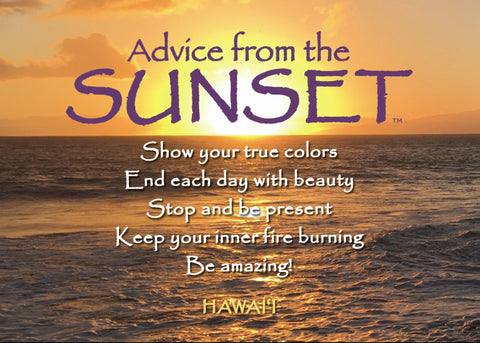 Advice from a Sunset- Hawai'i Beach Jumbo Magnet
