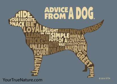Advice from a Dog Outline Jumbo Magnet