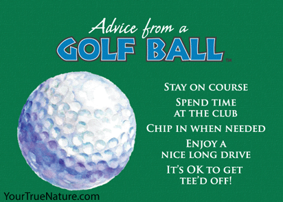 Advice from a Golf Ball Jumbo Magnet
