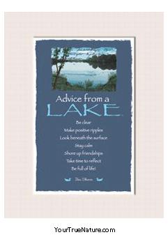 Advice from a Lake Mini Matted Print
