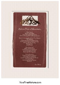 Advice from a Mountain Mini Matted Print