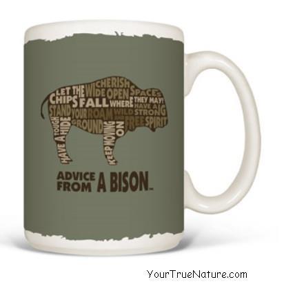 Advice from a Bison Outline Mug