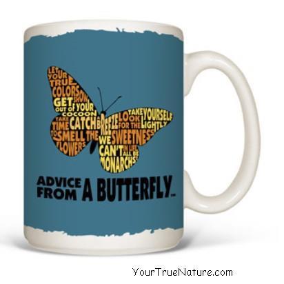 Advice from a Butterfly Outline Mug