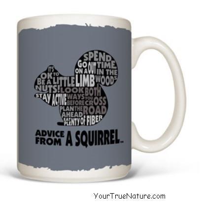 Advice from a Squirrel Outline Mug