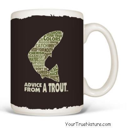 Advice from a Trout Outline Mug