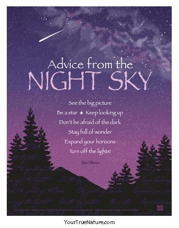 Advice from the Night Sky Poster