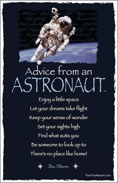 Advice from an Astronaut - Frameable Art Postcard