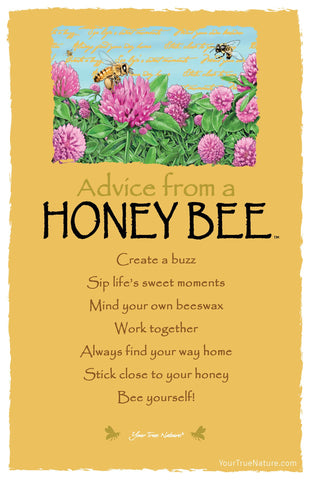 Advice from a Honey Bee Frameable Art Postcard