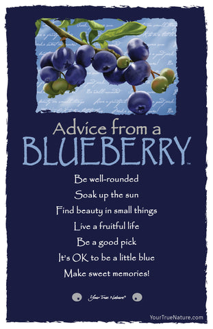 Advice from a Blueberry Frameable Art Postcard