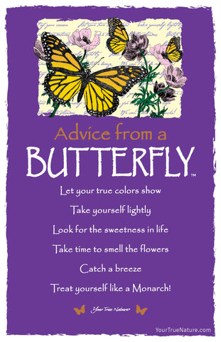 Advice from a Butterfly Frameable Art Postcard