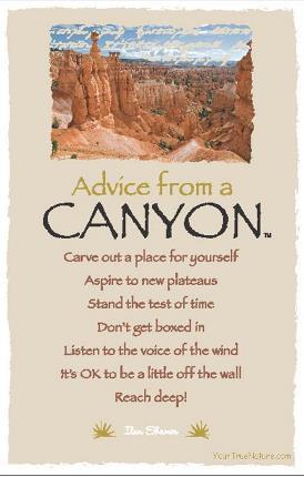 Advice from a Canyon - Bryce Canyon National Park - Frameable Art Postcard