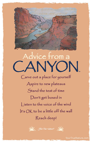 Advice from a Canyon Frameable Art Postcard