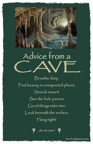 Advice from a Cave Frameable Art Postcard