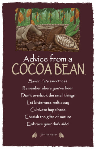 Advice from a Cocoa Bean Frameable Art Postcard