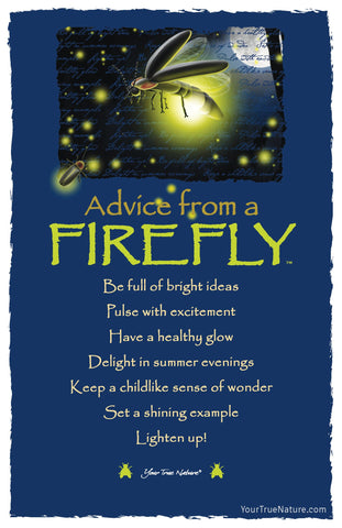 Advice from a Firefly Frameable Art Postcard