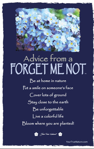Advice from a Forget Me Not Frameable Art Postcard