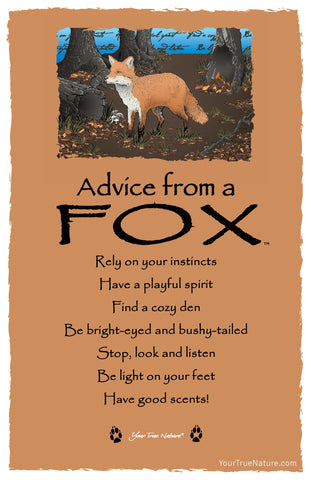 Advice from a Fox Frameable Art Postcard