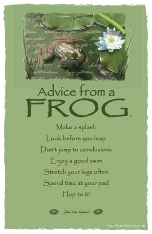 Advice from a Frog Frameable Art Postcard