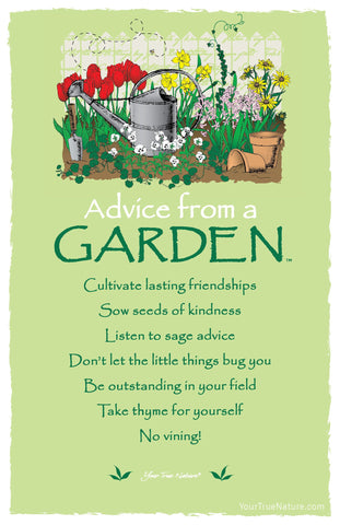 Advice from a Garden Frameable Art Postcard