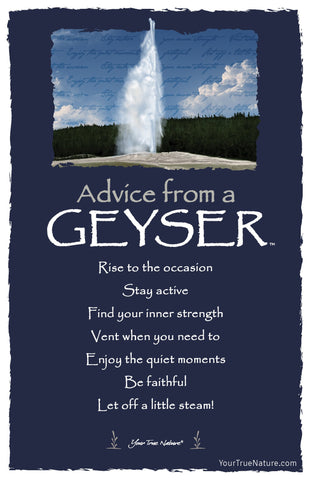 Advice from a Geyser Frameable Art Postcard