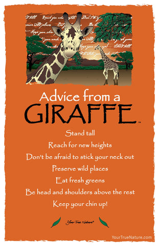 Advice from a Giraffe Frameable Art Postcard
