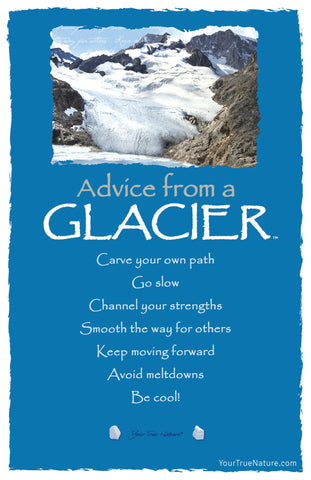 Advice from a Glacier Frameable Art Postcard