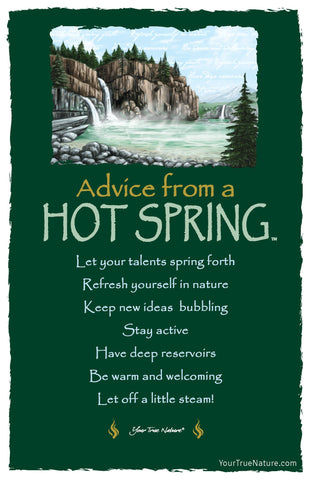 Advice from a Hot Spring Frameable Art Postcard
