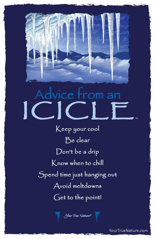 Advice from an Icicle Frameable Art Postcard