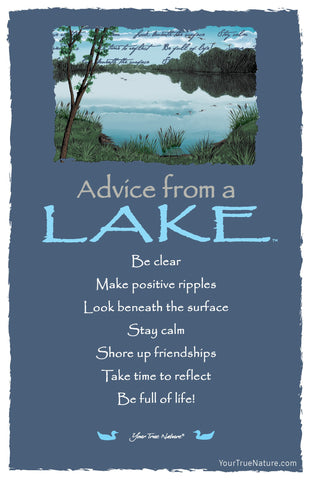Advice from a Lake Frameable Art Postcard