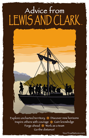 Advice from Lewis and Clark Frameable Art Postcard