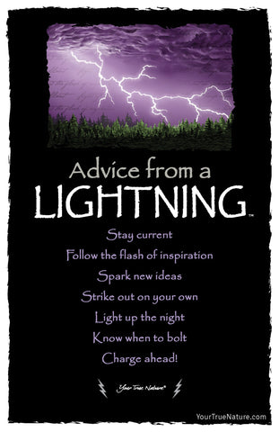 Advice from Lightning Frameable Art Postcard