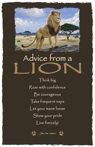 Advice from a Lion Frameable Art Postcard