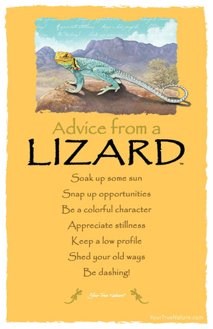Advice from a Lizard Frameable Art Postcard