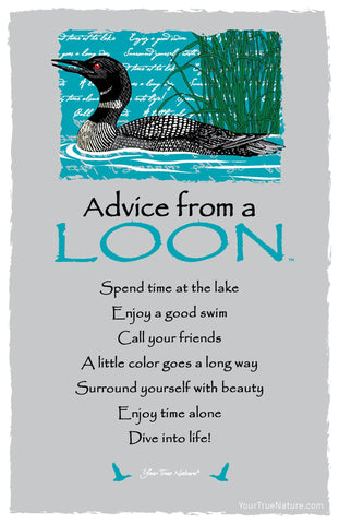 Advice from a Loon Frameable Art Postcard
