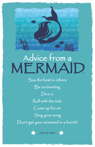 Advice from a Mermaid Frameable Art Postcard