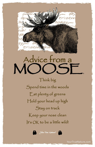 Advice from a Moose Frameable Art Postcard