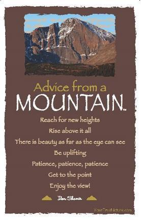 Advice from a Mountain - Rocky Mountain National Park - Frameable Art Postcard