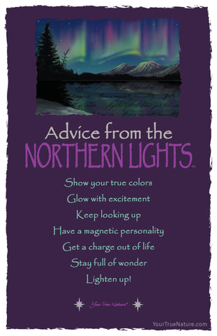Advice from the Northern Lights Frameable Art Postcard