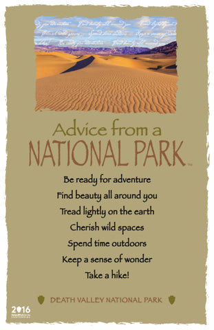 Advice from a National Park- Death Valley National Park - Frameable Art Postcard
