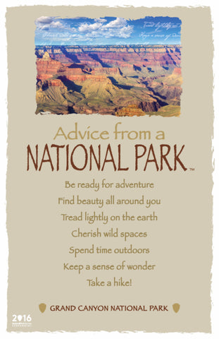 Advice from a National Park- Grand Canyon National Park - Frameable Art Postcard