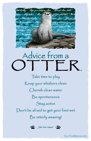 Advice from an Otter Frameable Art Postcard