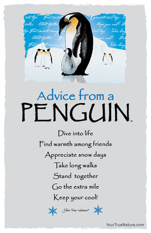 Advice from a Penguin Frameable Art Postcard